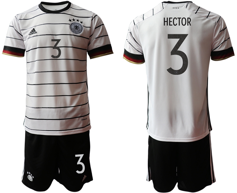Men 2021 European Cup Germany home white #3 Soccer Jersey